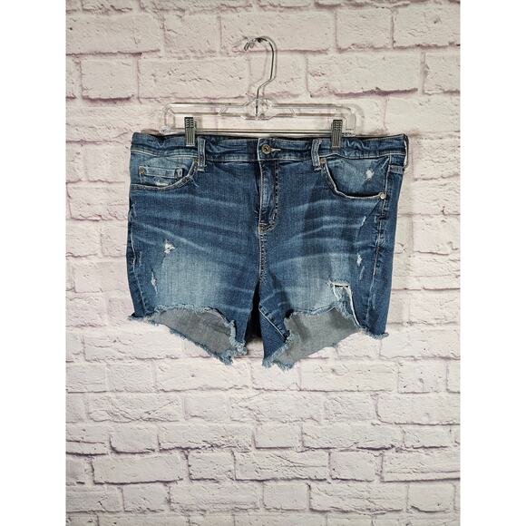 Torrid Women's Denim Cut Off Jean Shorts Size 20 Medium Wash - Picture 5 of 9